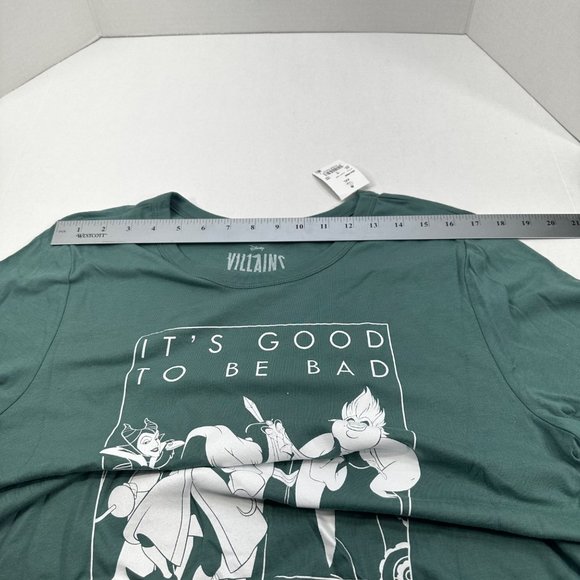 Disney Villains Women's Sz XXL It's Good To Be Bad Short Sleeve Tee Shirt Green - Picture 7 of 11